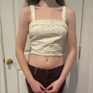 White tank top. Brand: Lulus. Size: small